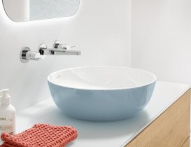 Смеситель для раковины Villeroy & Boch Conum настенный на 3 отверстия хром TVW12700200061