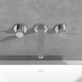 Смеситель для раковины Villeroy & Boch Conum настенный на 3 отверстия хром TVW12700200061