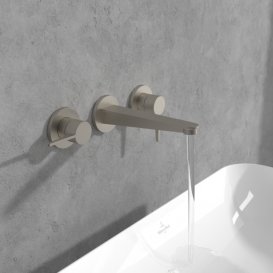 Змішувач для раковини Villeroy & Boch Conum настінний на 3 отвори матовий нікель TVW12700200064
