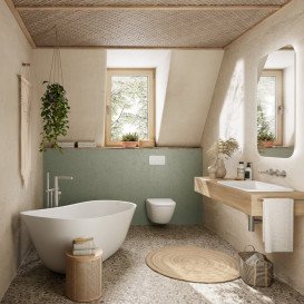 Змішувач для раковини Villeroy & Boch Conum настінний на 3 отвори матовий нікель TVW12700200064