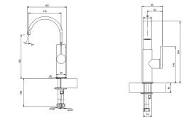 Змішувач для раковини Villeroy & Boch Dawn одноважільний хром TVW10611615161