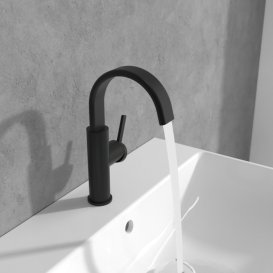 Смеситель для раковины Villeroy & Boch Dawn однорычажный матовый черный TVW106116151K5