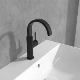 Смеситель для раковины Villeroy & Boch Dawn однорычажный матовый черный TVW106116151K5