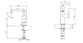 Смеситель для раковины Villeroy & Boch Dawn однорычажный матовый никель TVW10611615264