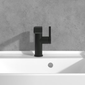 Змішувач для раковини Villeroy & Boch Dawn одноважільний матовий чорний TVW106116152K5