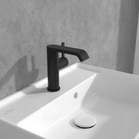 Змішувач для раковини Villeroy & Boch Dawn одноважільний матовий чорний TVW106116152K5