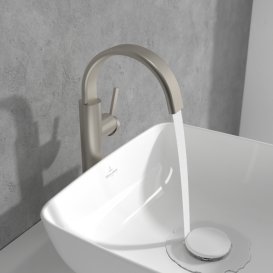 Смеситель для раковины Villeroy & Boch Dawn однорычажный матовый никель TVW10611915164