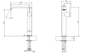 Змішувач для раковини Villeroy & Boch Dawn одноважільний хром TVW10611915261