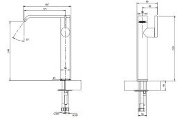 Смеситель для раковины Villeroy & Boch Dawn однорычажный матовый черный TVW106119152K5