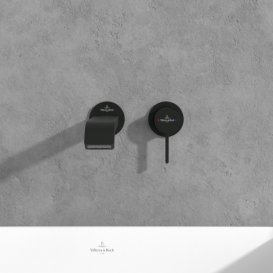 Смеситель для раковины Villeroy & Boch Dawn настенный на 2 отверстия матовый черный TVZ106003000K5