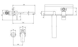 Змішувач для раковини Villeroy & Boch Liberty настінний одноважільний хром TVW10700800161