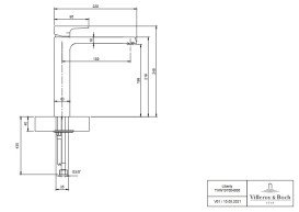 Змішувач для раковини Villeroy & Boch Liberty одноважільний хром TVW10700400061