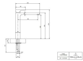 Смеситель для раковины Villeroy & Boch Liberty однорычажный хром TVW10700500061