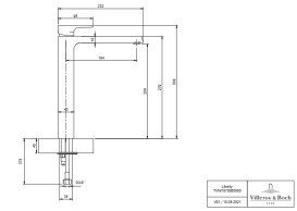 Змішувач для раковини Villeroy & Boch Liberty одноважільний хром TVW10700600061