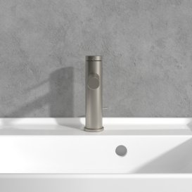 Змішувач для раковини Villeroy & Boch Loop & Friends із донним клапаном матовий нікель TVW10610215364