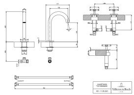 Смеситель для раковины Villeroy & Boch Loop & Friends на 3 отверстия хром TVZ10600900061