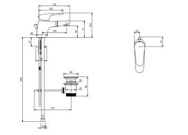 Смеситель для раковины Villeroy & Boch O.novo с донным клапаном хром TVW10514111061