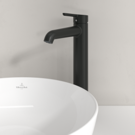 Змішувач для раковини Villeroy & Boch Skyla одноважільний матовий чорний TVW116003000K5