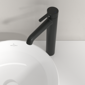 Змішувач для раковини Villeroy & Boch Skyla одноважільний матовий чорний TVW116003000K5