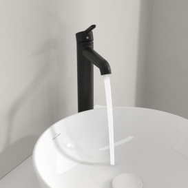 Змішувач для раковини Villeroy & Boch Skyla одноважільний матовий чорний TVW116003000K5