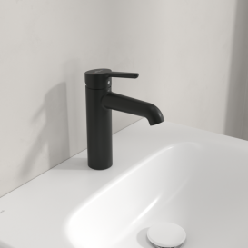 Змішувач для раковини Villeroy & Boch Skyla одноважільний матовий чорний TVW116004000K5