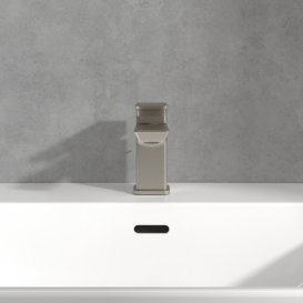 Смеситель для раковины Villeroy & Boch Subway 3.0 с донным клапаном матовый никель TVW11200100064