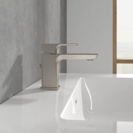 Смеситель для раковины Villeroy & Boch Subway 3.0 с донным клапаном матовый никель TVW11200100064