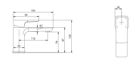 Смеситель для раковины Villeroy & Boch Subway 3.0 однорычажный матовый никель TVW11200100164