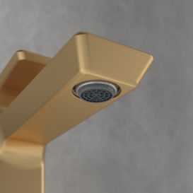 Змішувач для раковини Villeroy & Boch Subway 3.0 із донним клапаном матове золото TVW11200200076