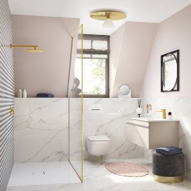 Змішувач для раковини Villeroy & Boch Subway 3.0 із донним клапаном матове золото TVW11200200076