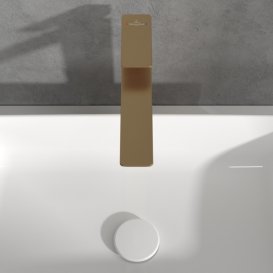 Смеситель для раковины Villeroy & Boch Subway 3.0 однорычажный матовое золото TVW11200400076