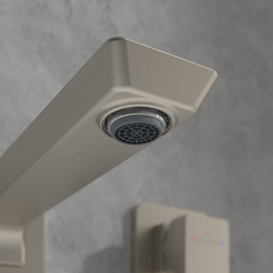 Смеситель для раковины Villeroy & Boch Subway 3.0 настенный на 2 отверстия матовый никель TVW11200700064