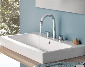 Змішувач для раковини Kludi Pure & Style Двохважеля на 3 отвори 403930575