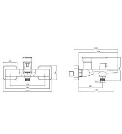 Смеситель для ванной Аквародос Madrid однорычажный gun metal АР000110520
