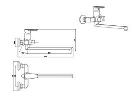 Смеситель для ванной Аквародос Optima однорычажный хром АР000040440