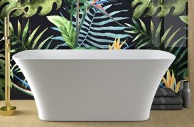 Змішувач для ванної Besco Illusion II з душовим гарнітуром золото BW-III-ZL