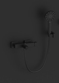 Смеситель для ванной GRB Kala Black с ручным душем чёрный матовый 60225601