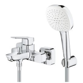 Смеситель для ванной Grohe Cubeo однорычажный с душевым набором хром 1018140000