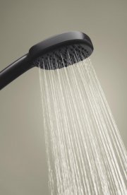 Смеситель для ванной Grohe Cubeo однорычажный с душевым набором черный матовый 1018142430