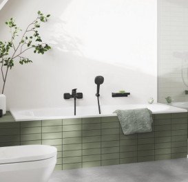 Смеситель для ванной Grohe Dice однорычажный черный матовый 1018722430