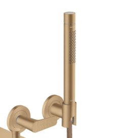 Змішувач для ванної кімнати Hansgrohe Axor Citterio C настінний з душовим гарнітуром матова бронза 49481140