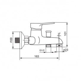 Змішувач для ванни Koller Pool Round змішувач хром RN0100