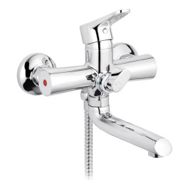 Смеситель для ванной Kroner KRM Elbe-C060 с душевым гарнитуром хром CV014920