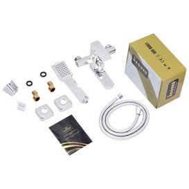 Змішувач для ванної кімнати Kroner KRM Ems-C060 з душовим гарнітуром хром CV017357