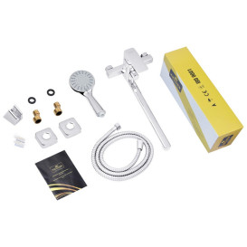 Змішувач для ванної кімнати Kroner KRM Ems-C070 з душовим гарнітуром хром CV017358