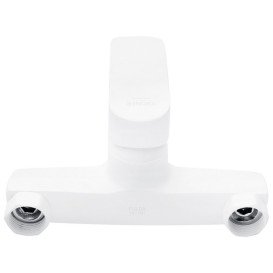 Змішувач для ванної кімнати Kroner KRM Fulda-W060 з душовим гарнітуром білий CV018080