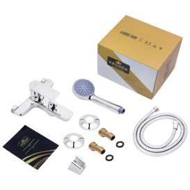 Змішувач для ванної кімнати Kroner KRM Main-C060 з душовим гарнітуром хром CV018619