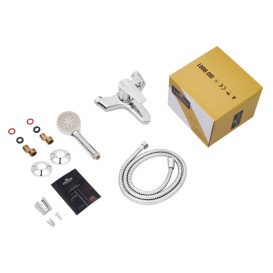 Змішувач для ванної кімнати Kroner KRM Odra-C060 з душовим гарнітуром хром CV019268