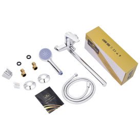 Смеситель для ванной Kroner KRM Odra-C070 с душевым гарнитуром хром CV019269