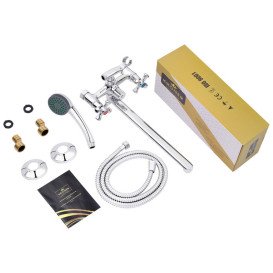 Змішувач для ванної кімнати Kroner KRM Rhein-C070 з душовим гарнітуром хром CV016435